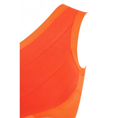  Orange Aus Schulter bandage Kleid 'Kenza' 